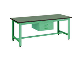TRUSCO/トラスコ中山 【代引不可】GWR型作業台 1800X900XH740 2段引出付 ヤンググリーン GWR-1890F2 YGの通販は