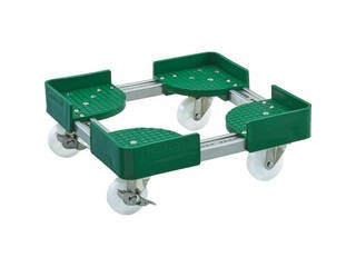 TRUSCO/トラスコ中山 伸縮式コンテナ台車SUS 内寸400-500X500-600 ストッパー付 FCD-4050SUS-S