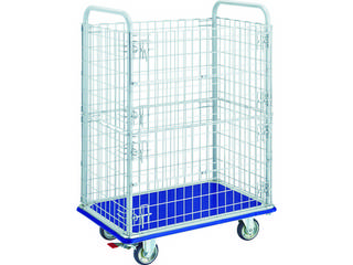 TRUSCO/トラスコ中山 【代引不可】ドンキーカート 2段金網付 915×615 ストッパー付 307WNSの通販は