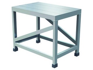TRUSCO/トラスコ中山 【代引不可】アルミ製溶接一体構造型作業台 一段(完成品) W600×D400×H500 WTDB-6450