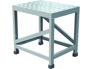 TRUSCO/トラスコ中山 【代引不可】アルミ製溶接一体構造型作業台 縞板タイプ 一段(完成品) W500×D400×H500 WTDBC-5450