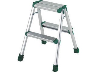 TRUSCO/トラスコ中山 アルミ製踏台 軽作業用・脚カバー付 2段 TAF-2の通販は