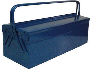 TRUSCO トラスコ中山 2段式工具箱 600X220X305 ブルー GL-600-B