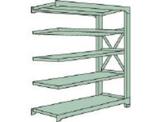 TRUSCO/トラスコ中山 【代引不可】R3型中量棚 1500X900XH1800 5段 連結 R3-6595Bの通販は