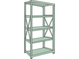 TRUSCO/トラスコ中山 【代引不可】R3型中量棚 1800X600XH2100 5段 単体 R3-7665の通販は