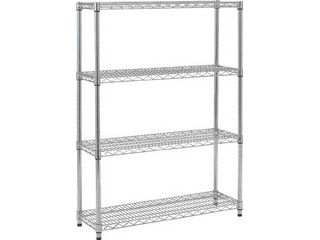 TRUSCO/トラスコ中山 【代引不可】ステンレス製メッシュラック H1228XW1207XD457 4段 TSM-4444