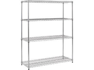 TRUSCO/トラスコ中山 【代引不可】ステンレス製メッシュラック H1533XW905XD305 4段 TSM-5334の通販は