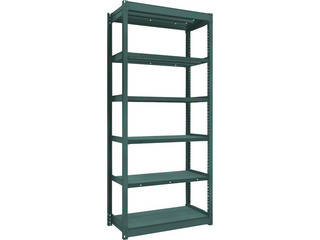 TRUSCO/トラスコ中山 【代引不可】TUG型軽量棚 黒 100kg単体 1840×624×H2100 6段 TUG100-76L-6-BK 61,652円