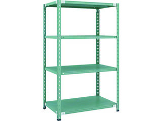 TRUSCO/トラスコ中山 【代引不可】CB型セミボルトレス軽量棚 900X600XH1500 4段 グリーン CB-5364-GN