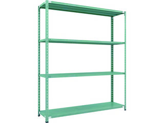 TRUSCO/トラスコ中山 【代引不可】CB型セミボルトレス軽量棚 1800X450XH21004段 グリーン CB-7644-GNの通販は