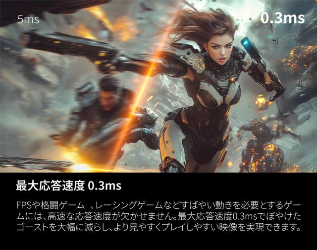 AOC IPSパネル採用 FHD対応23.8型液晶ディスプレイ ゲーミング 240Hz 24G11ZE/11_5