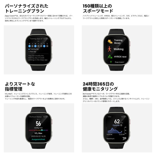 amazfit アマズフィット 【予約】Bip Max 【ダークブルー】 sp170085-C116 ビップマックス スマートウォッチ_11