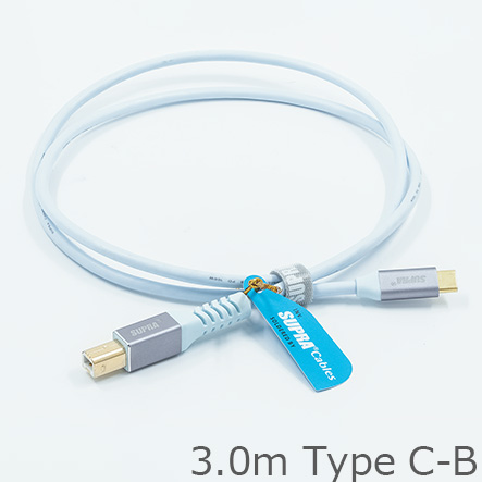 SAEC サエクコマース SUPRA USB 2.0 Type C-B 3.0m 高品質HIGH SPEED 対応USBケーブル