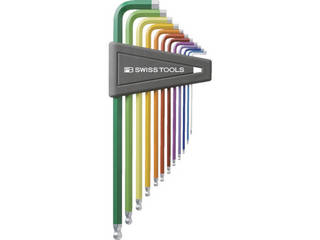 PB SWISS TOOLS スイスツールズ ボール付ロング六角棒レンチセット(レインボー)(パックナシ 212ZLH-12RB