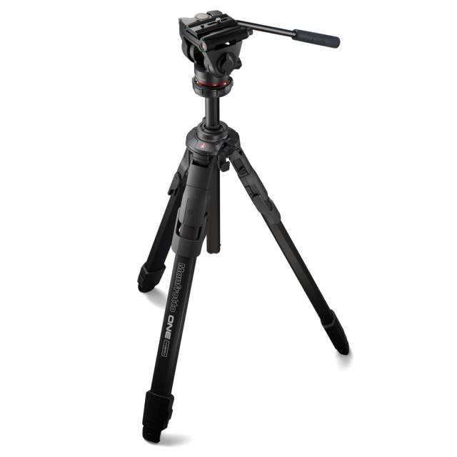 Manfrotto マンフロット ONE アルミニウム三脚 500X フルード雲台キット MKONEA-500X ブラック