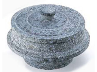 長水石焼釜補強なしフタ付き／ＹＳ−０２１８Ｔ　１８cm