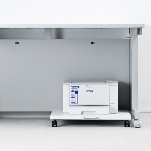 キャスター付き プリンタースタンド 幅50cm 奥行53.5cm 高さ7.7cm 耐荷重 40kg ホワイト [LPS-T100N] agesugi_skaの通販は 5,830円
