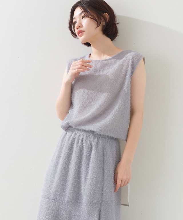 ヘアリー 前後 ヘム ブラウス BLACK-FREE レディース トップス ノースリーブ 大人カジュアル Bou Jeloud ブージュルードの通販は