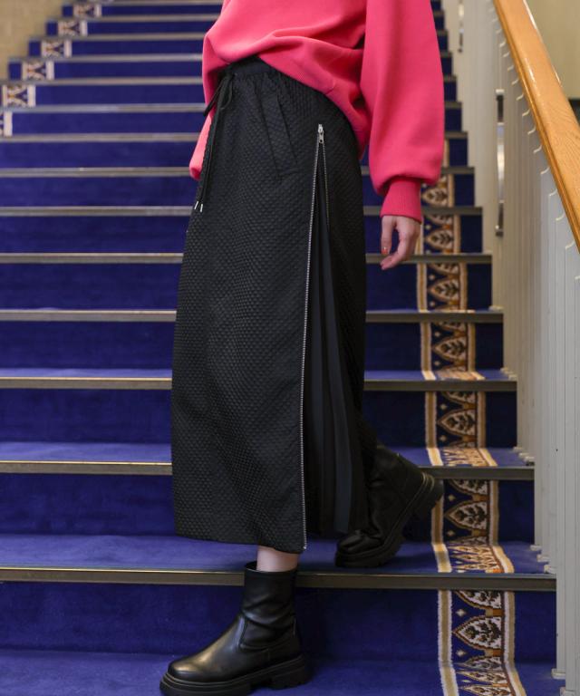 レディース スカート ジャガードサイドプリーツスカート Bou Jeloud ブージュルードの通販は 9,984円