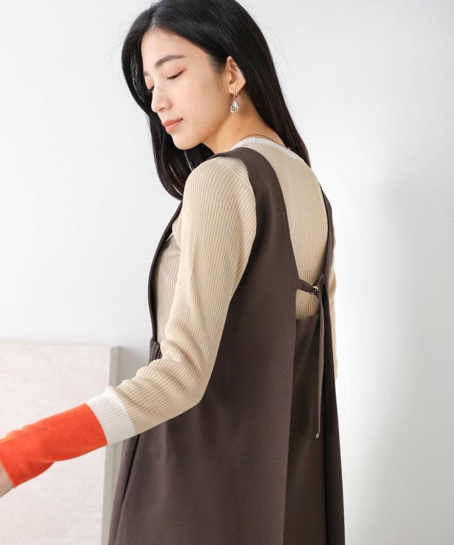 前後 2way ジャンスカ CCL-38 レディース 大人 体系カバー カジュアルダウン Bou Jeloud ブージュルードの通販は 11,248円