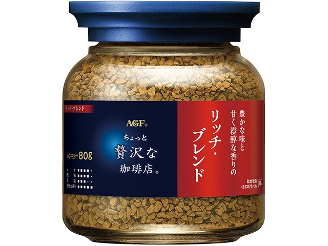 ＡＧＦ 贅沢な珈琲店リッチ・ブレンド 瓶８０ｇ ×24 【全国送料無料】(一部地域別途)