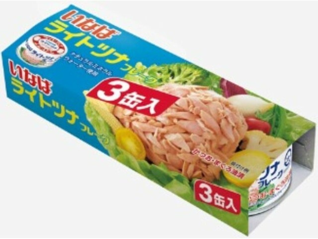 いなば ライトツナフレーク３缶 ×16 【全国送料無料】(一部地域別途)