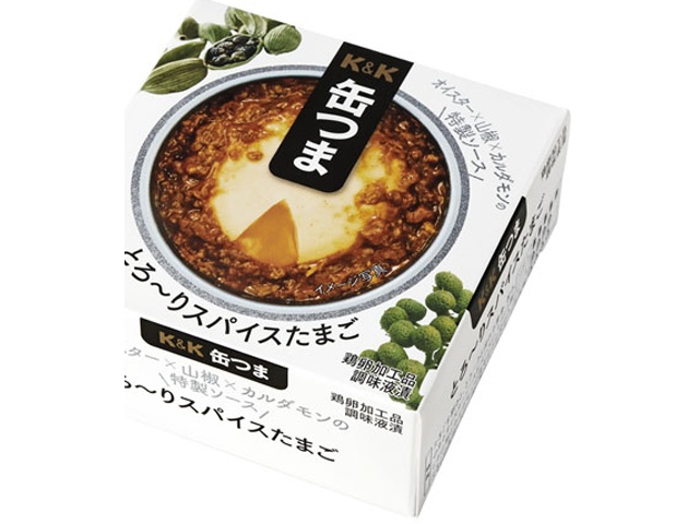 Ｋ＆Ｋ 缶つま とろ〜りスパイスたまご７５ｇ  ×24 【全国送料無料】(一部地域別途)
