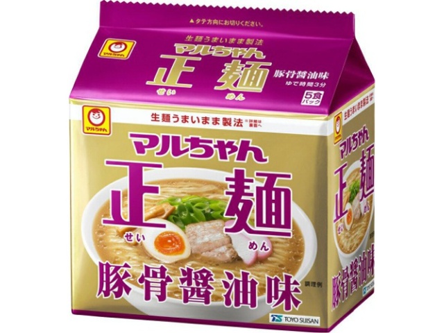 マルちゃん 正麺 豚骨醤油 ５食パック ×18 【全国送料無料】(一部地域別途)