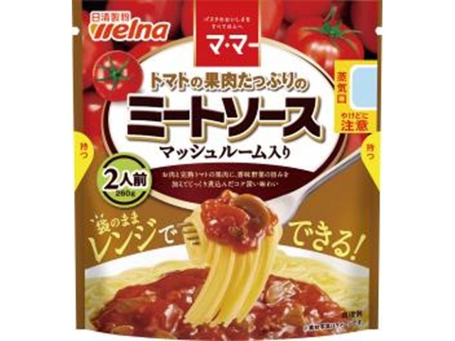 マ・マー トマト果肉のミートソースマッシュルーム入 ×36 【全国送料無料】(一部地域別途)