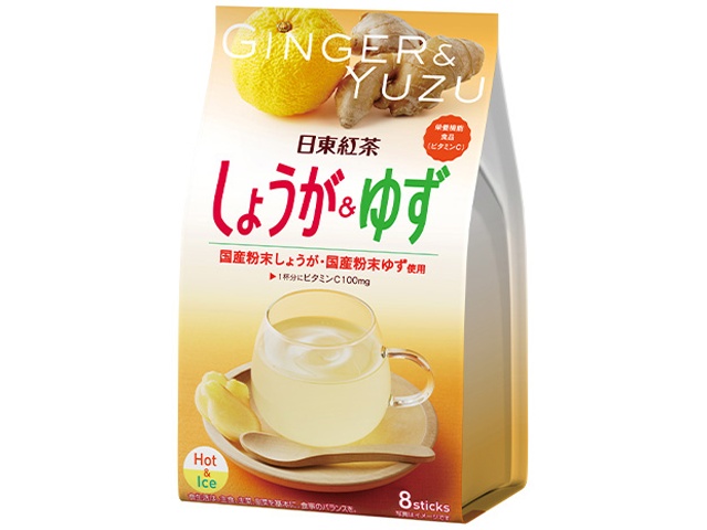 日東紅茶 しょうが＆ゆず ８Ｐ ×24 【全国送料無料】(一部地域別途)