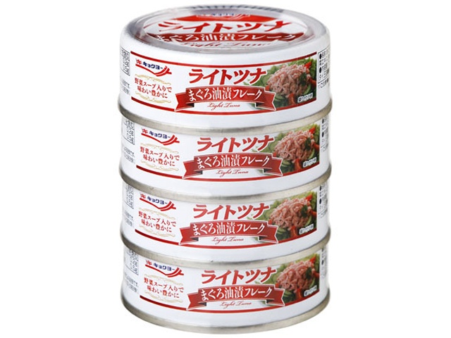 極洋 ライトツナまぐろ油漬フレーク ７０ｇ×４  ×20 【全国送料無料】(一部地域別途)
