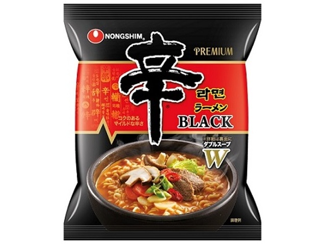 農心 辛ラーメンブラック袋１食 ×40 【全国送料無料】(一部地域別途)
