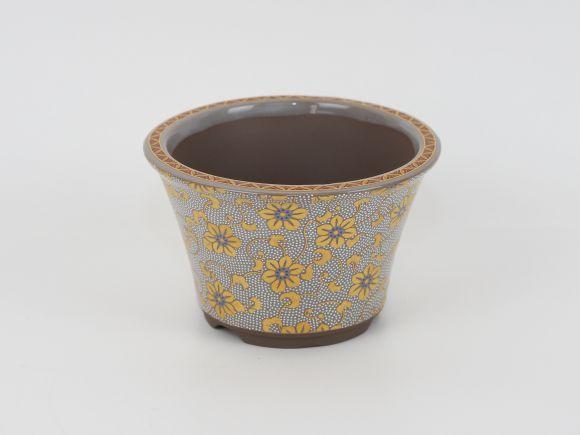 九谷焼 白粒鉄仙 4号 幅12.5cm×高さ7.8cm_2