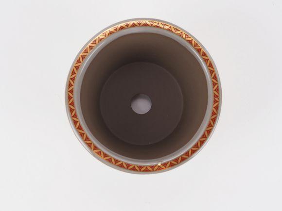 九谷焼 白粒鉄仙 4号 幅12.5cm×高さ7.8cm_3
