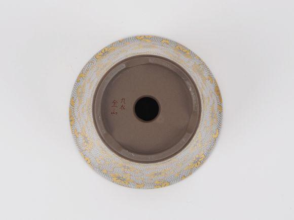 九谷焼 白粒鉄仙 4号 幅12.5cm×高さ7.8cm_4