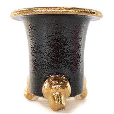 【信楽焼】【植木鉢】楽風フチ金オモト鉢5号鉢の通販は