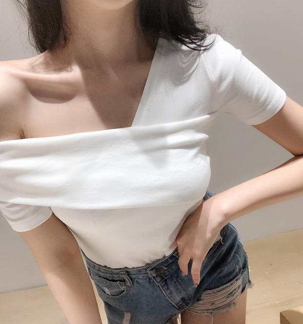 韓国 ファッション レディース トップス セクシー Tシャツ ワン