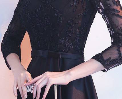パーティードレス 結婚式 ロング 大きいサイズ 長袖 黒 お呼ばれ
