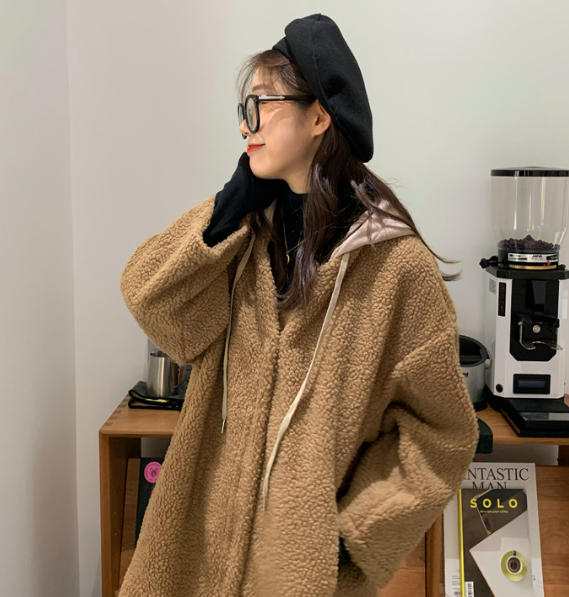韓国 ファッション レディース ボアコート ロングコート 大きいサイズ フード付き アウター ゆったり もこもこ カジュアル 防寒 秋冬｜au PAY  マーケット