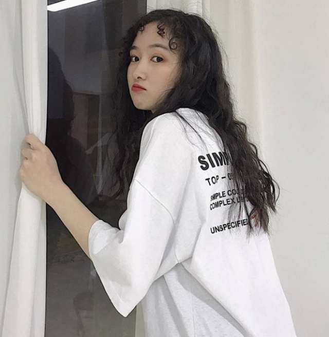 韓国 ファッション レディース Tシャツ ロゴTシャツ バックロゴ 大きい