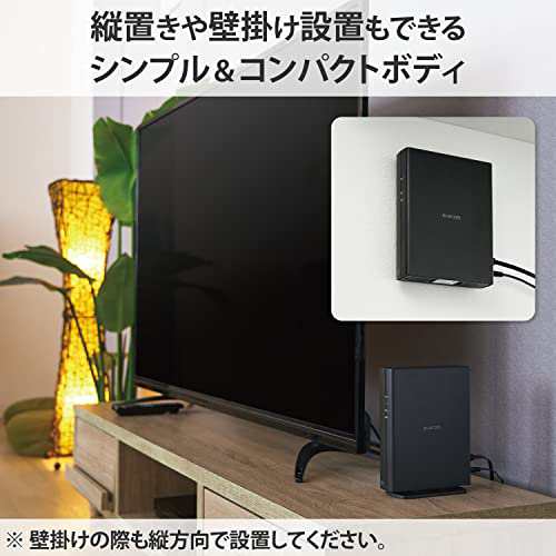 エレコム Wifi ルーター 無線LAN Wi-Fi6 11ax/11ac IPv6対応 (IPoE) AX3000 2402+574Mbps 有線Giga 縦置き・壁掛け対応 ビームフォーミン