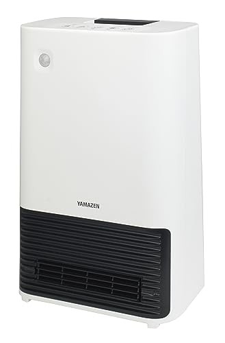 [山善] 大風量 セラミックファンヒーター セラミックヒーター 人感センサー 省エネ タイマー付き 1200W 温風2段階切替 チャイルドロック