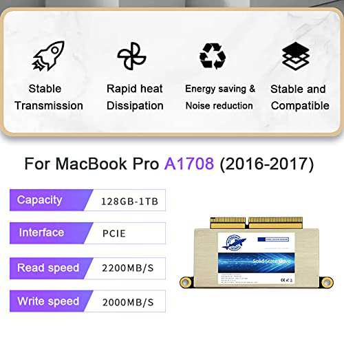 Dogfish 256GB NVMe PCIe内蔵SSD Macbook専用SSD アップグレード ソリッドステートドライブ MacBook Pro A1708 (2016-2017)用