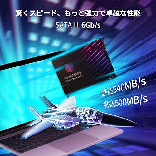 GamerKing 2.5 SSD 512GB SATA III 2.5 Inch 6Gb/s 内蔵型 Solid State Drive ハードドライブ 高性能ハードドライブノート/パソコン/デス