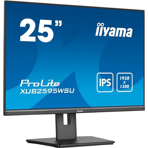 マウスコンピューター iiyama モニター ディスプレイ 25インチ 1920×1200(WUXGA) IPS 高さ調整 角度調整 縦回転 DisplayPort HDMI D-Sub