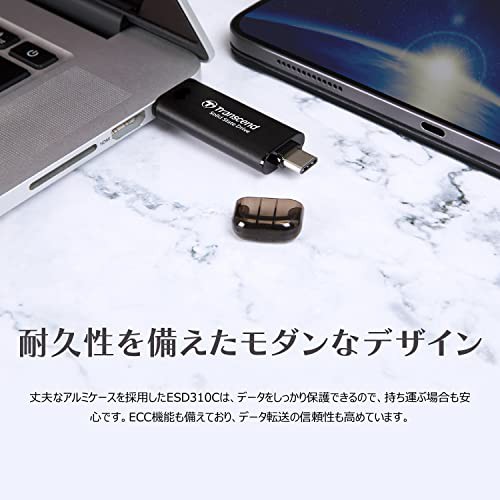 トランセンドジャパン トランセンド ポータブルSSD 1TB 高速 最大1050 MB/s 超小型,軽量11g Type-A/Type-C 両対応 PS4/PS5 動作確認済 US