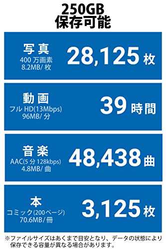 エレコム SSD 外付け 250GB USB3.2(Gen2) 読込速度500MB/秒 アルミ筐体 スライド式 キャップレス 【PS5/PS4/テレビ録画 対応】 ブラック 