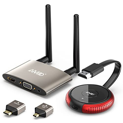 hdmi ワイヤレス 無線 hdmi 送受信機セット AIMIBO 技適 4K 50m転送 5G/2.4G 無線化 hdmi ワイヤレス 送受信機 wifi不要 映像音声同期出の通販は