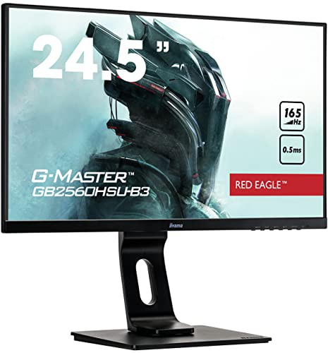 G-MASTER ゲーミング モニター ディスプレイ 24.5インチ 165Hz 0.5ms TN フルHD 高さ調整 全ケーブル付 iiyama GB2560HSU-B3