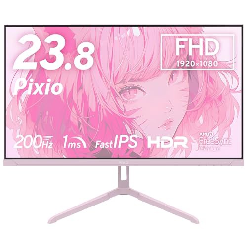 Pixio PX248 Wave Pastel Pink ゲーミングモニター 23.8インチ 200Hz FHD IPS